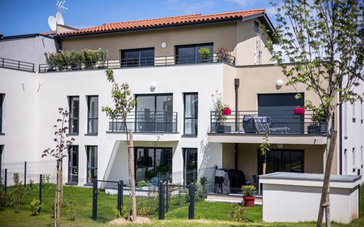 programme immobilier lyon - immeuble terrasse jardin rhône